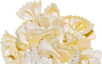 Фарфалле со сливочным  соусом и курицей