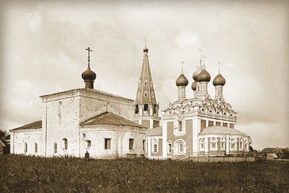 Спасская церковь в Балахне. Построена в 1702 году на средства И.А. Михляева. Фото 1894 года