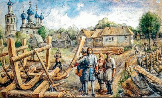 Дединовская верфь в конце XVII столетия
