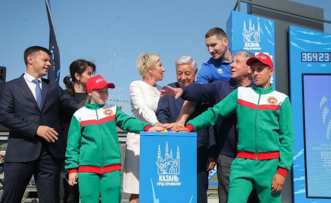Год до ЧМ по волейболу: в Казани запустили часы обратного отсчета