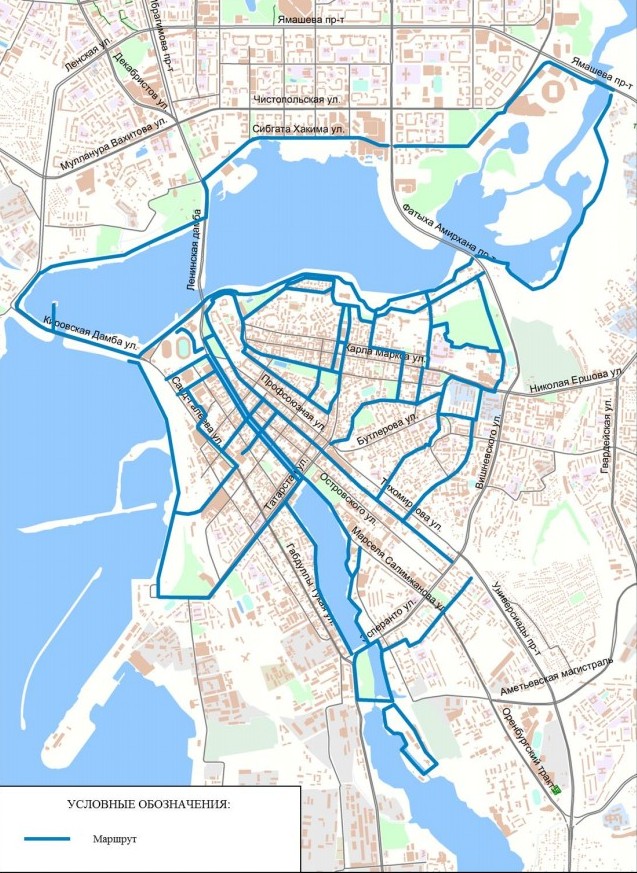 Схема предлагаемых участков для организации пешеходного движения