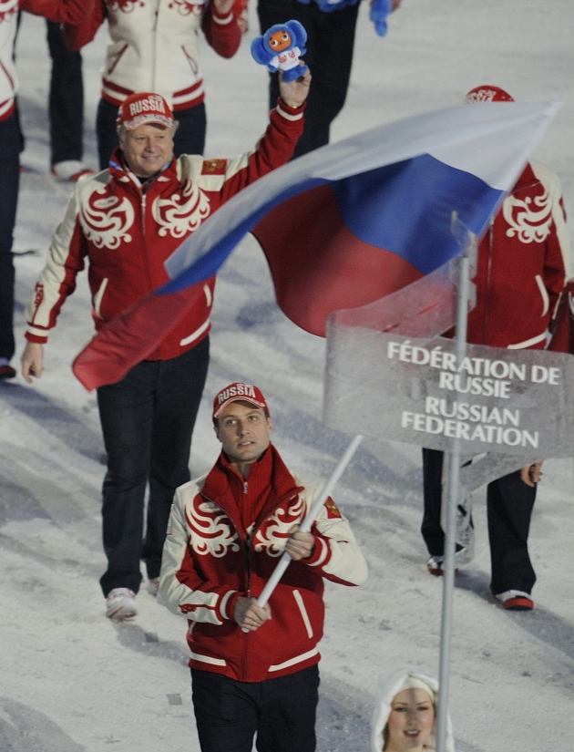 Знаменосец сборной России на Олимпиаде-2010 в Ванкувере.