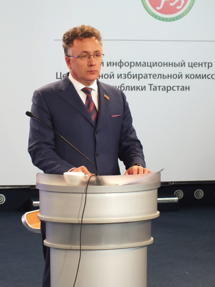 Генеральный директор ТНВ Ильшат Аминов, депутат Госсовета РТ, ведущий онлайн-трансляции дня выборов