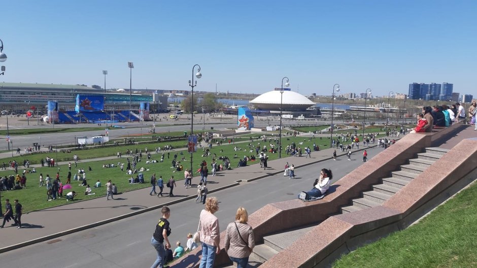 Праздник Победы на площади Тысячелетия в Казани