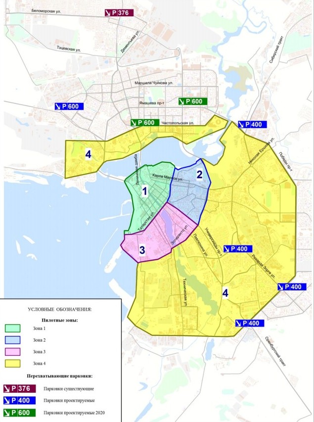 Карта территориальных зон казани