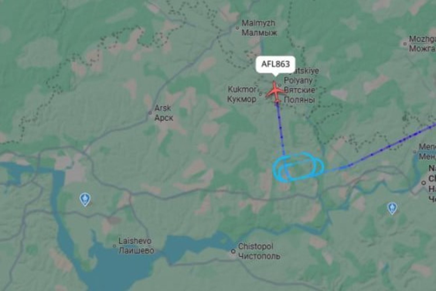 После введения плана «Ковер» в небе над Казань кружит самолет из Китая, — FlightRadar
