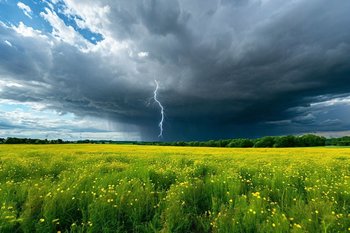 В Татарстане предупредили о грозе с усилением ветра до 20 м/с