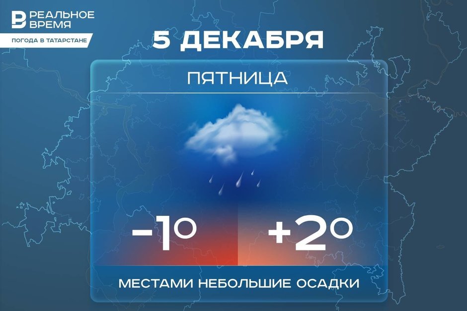 Сегодня в Татарстане ожидается до +2 градусов