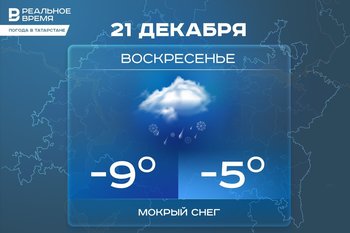 Сегодня в Татарстане ожидается мокрый снег и до -5 градусов