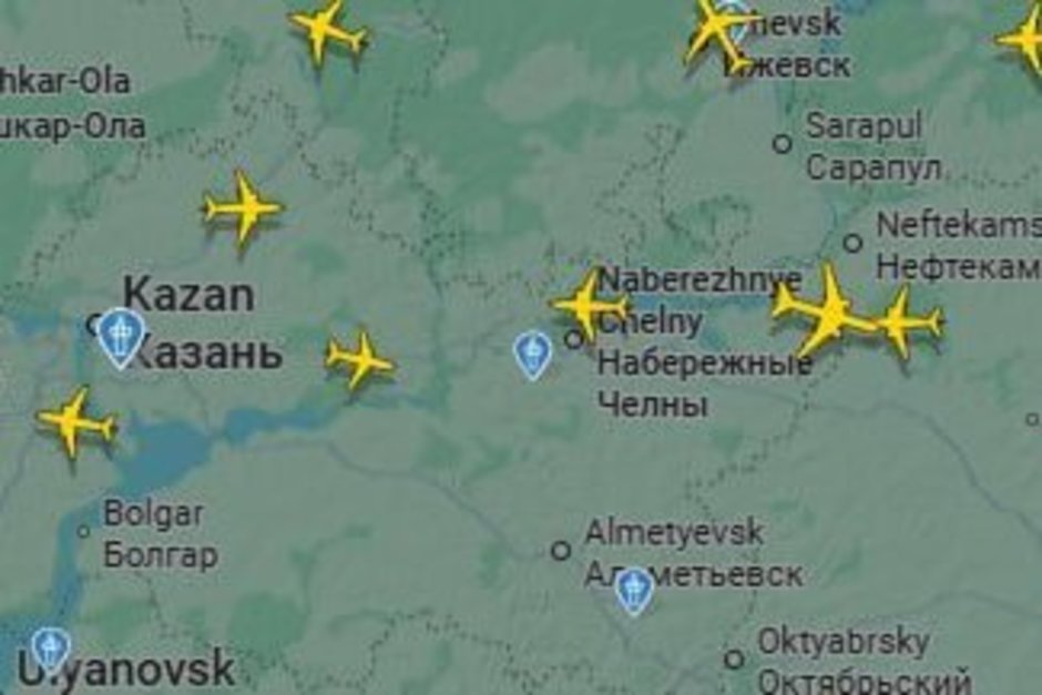 Как выглядит небо над Татарстаном после введения режима опасности БПЛА 10 января