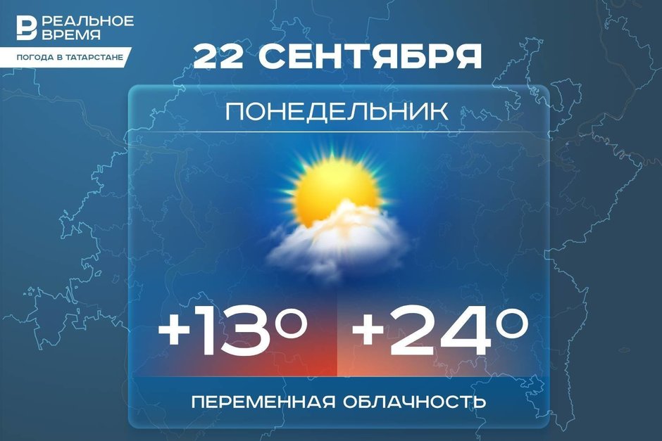 Сегодня в Татарстане ожидается до +24 градусов