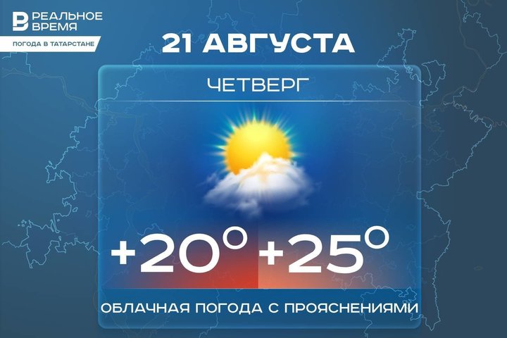 Сегодня в Татарстане ожидается до +25 градусов