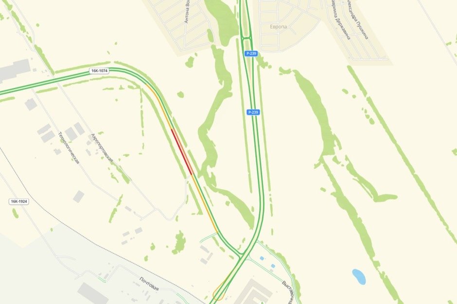 Авария у аэропорта Казани спровоцировала пробку в сторону Столбищ