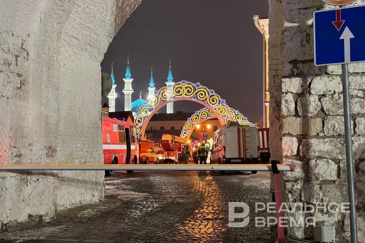 Задымление на территории Казанского кремля устранили