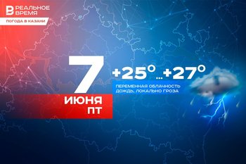 Сегодня в Казани до 27 °С, местами дождь