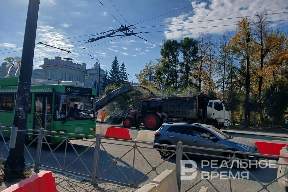 В центре Казани образовалась пробка протяженностью 4 км
