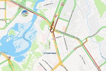 В Казани образовались километровые заторы на трех участках