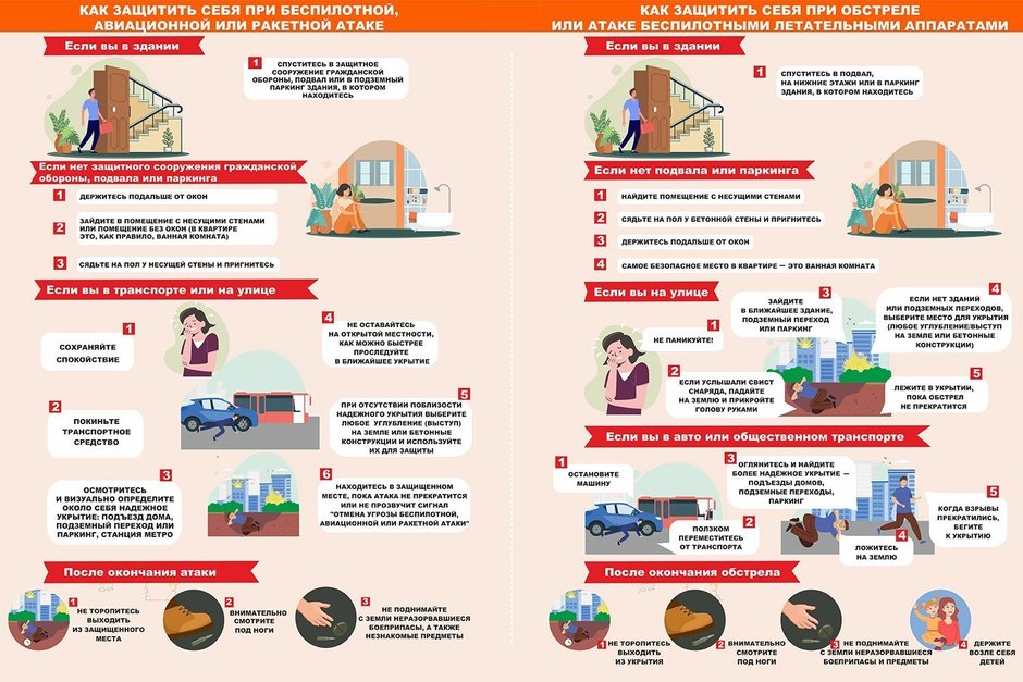 Татарстанцам напомнили, как вести себя при беспилотной или ракетной атаке