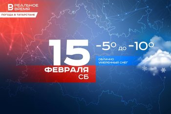 Сегодня в Татарстане местами ожидается умеренный снег и до -10 градусов