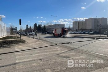 Движение по улице Магистральной из-за пожара организовано в реверсивном направлении