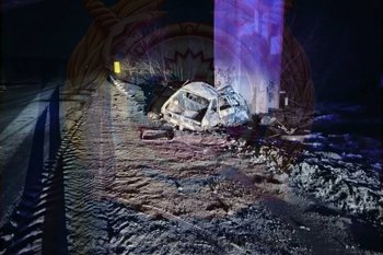 В Татарстане 21-летний водитель погиб в ДТП, его легковушка сгорела