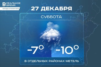 Сегодня в Татарстане ожидается снег и до -10 градусов