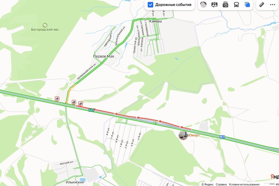 На трассе под Казанью образовалась пробка протяженностью почти 3 км