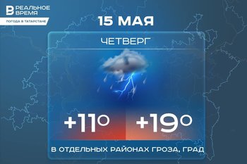 Сегодня в Татарстане местами ожидается дождь и до +19 градусов