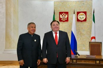 Рустам Минниханов удостоен высшей награды Ингушетии