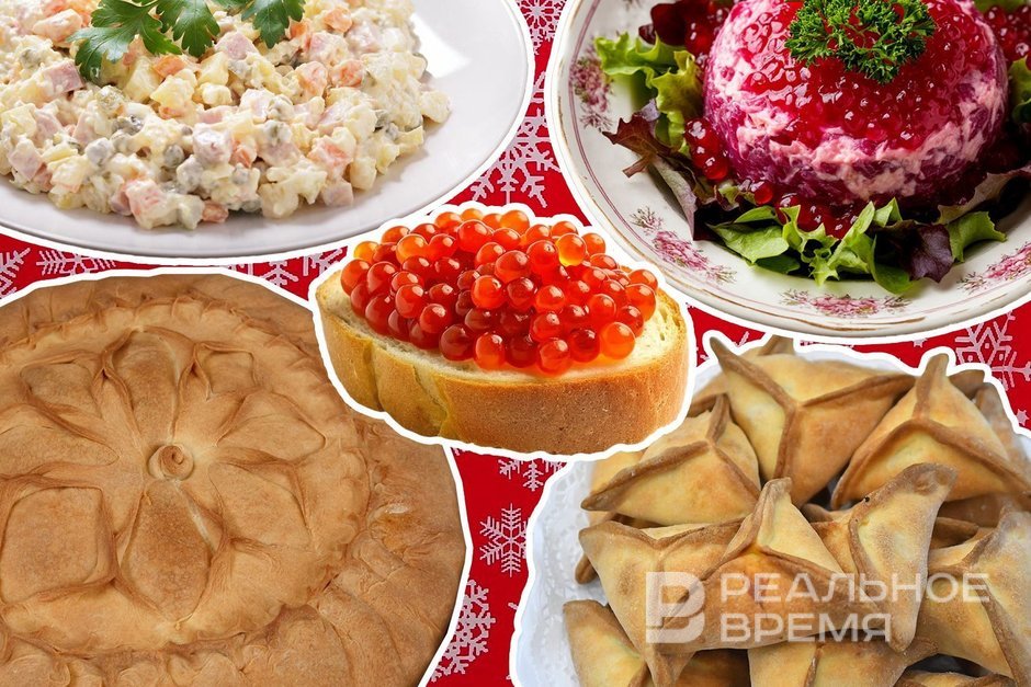 Бэлиш, тазик оливье, торт «Черепаха»: чем лакомятся на Новый год известные люди Татарстана