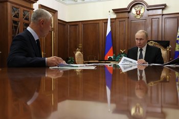Путин провел встречу с губернатором Херсонской области Владимиром Сальдо