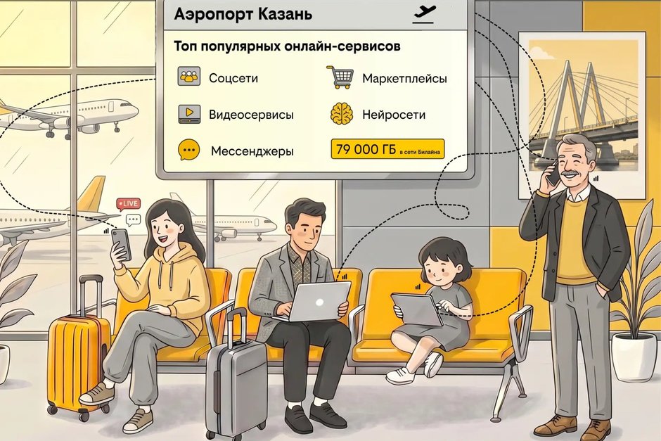 Нейросети вошли в топ-5 популярных цифровых сервисов у пассажиров казанского аэропорта — Билайн