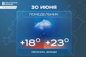 Сегодня в Татарстане дожди и до +23 градусов
