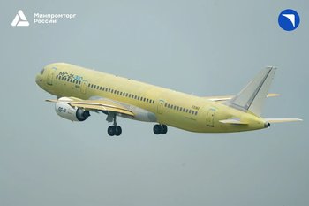 Первый серийный полностью импортозамещенный МС-21 выполнил полет