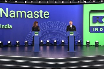 Владимир Путин запустил вещание телеканала RT India в Нью‑Дели