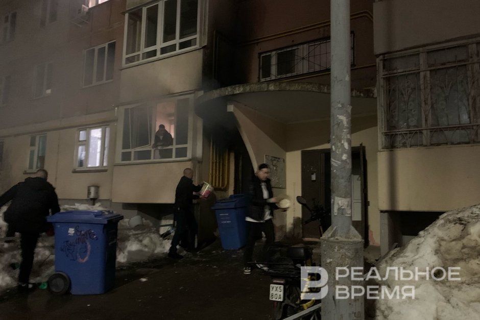 В Казани в доме на ул. Абсалямова произошел пожар