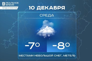 Сегодня в Татарстане местами ожидается снег и до -8 градусов