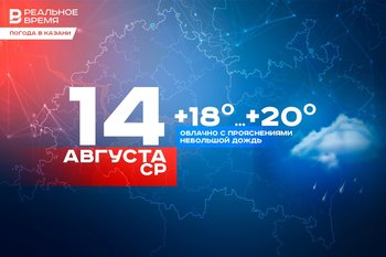 Сегодня в Казани ожидается облачная погода — днем пройдет слабый дождь