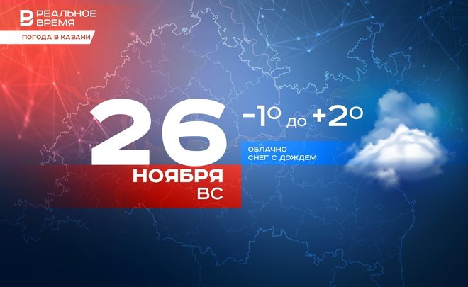 В Казани сегодня ожидается снег с дождем и до -1 градуса