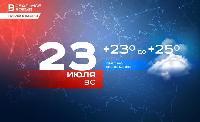 Сегодня в Казани облачно и до +25 градусов