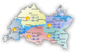 В Татарстане прогнозируют жару до +32°С