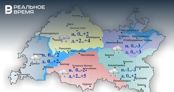 Прогноз погоды казань карта