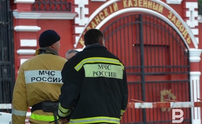 В Казани произошел пожар на территории Порохового завода