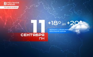 Сегодня в Казани небольшой дождь и до +20 градусов