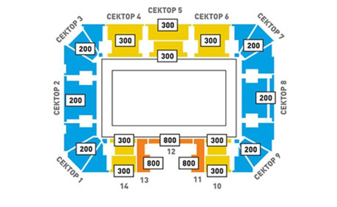 Волейбольная арена динамо москва схема зала с местами
