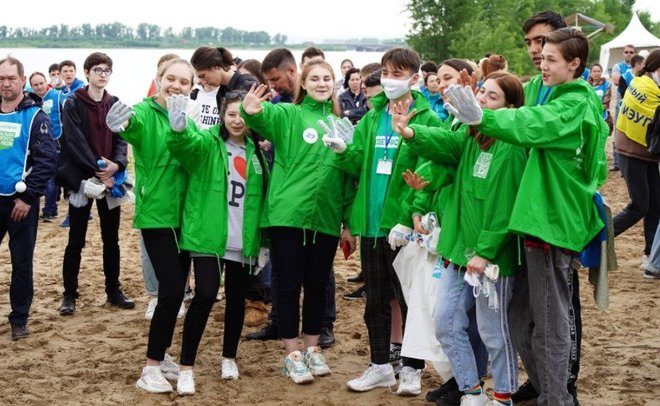 Казанские активисты собрали с берега и дна Волги 463 кг мусора