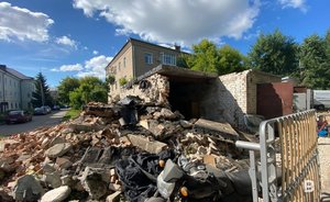 В Казани на улице Николая Ершова сносят гаражи