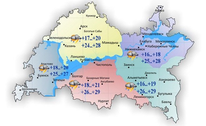 Карта дождей татарстан