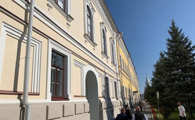 В зданиях присутственных мест Казанского кремля ведутся фасадные работы