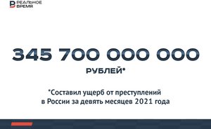 В России ущерб от преступлений с начала года составил 345,7 млрд рублей — это много или мало?